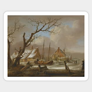 A Winter Landscape by Jan van Os Magnet